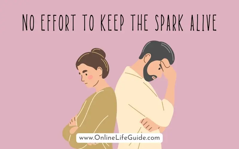 Losing spark in the relationship